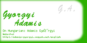 gyorgyi adamis business card